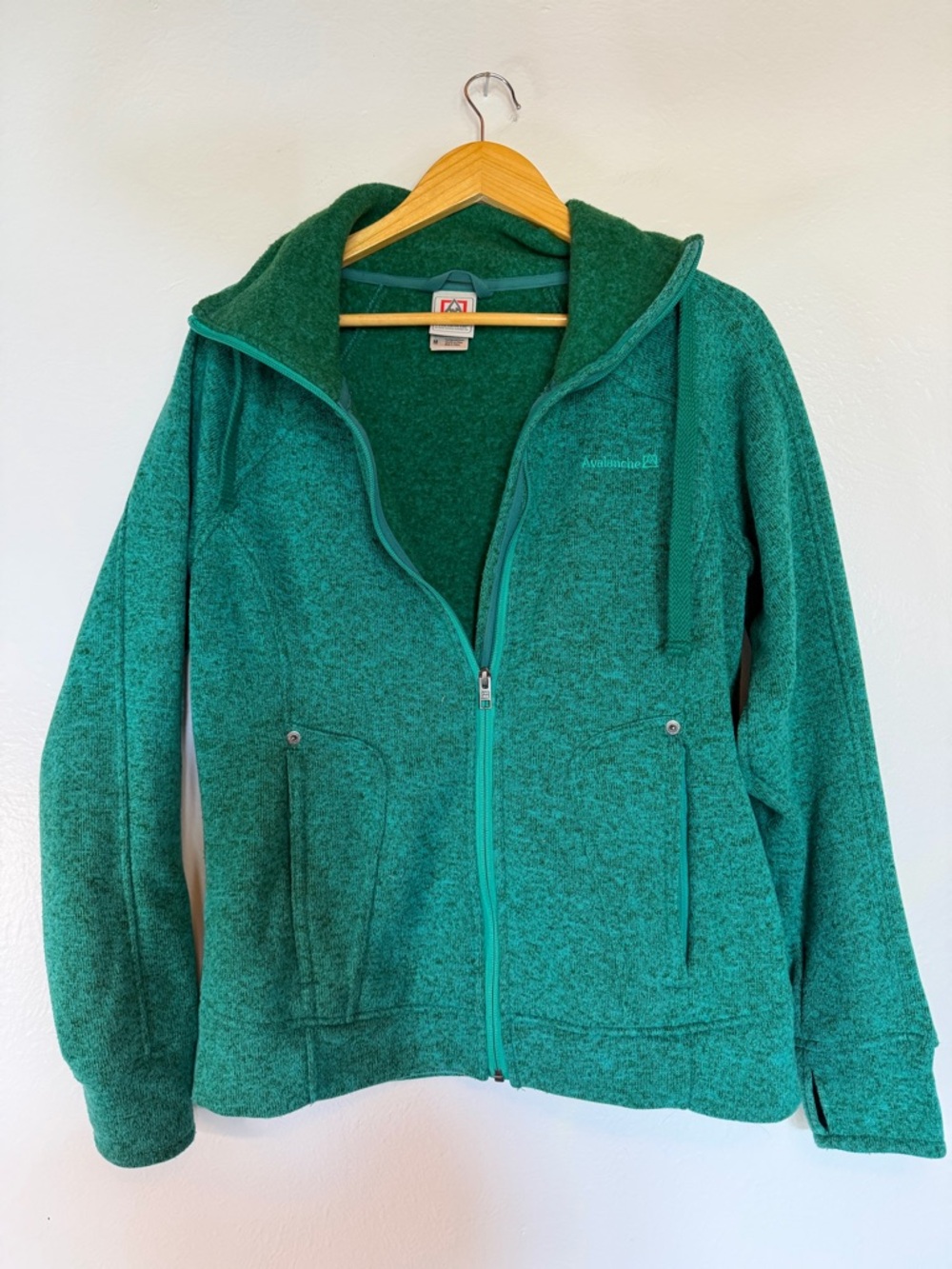 Avalanche Teal Hooded Fleece Jacket